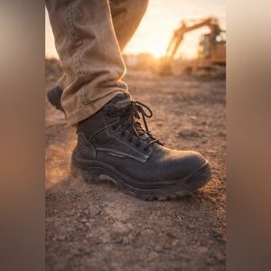 Skechers Steel Toe Work Boots EH Rated Leather Men’s Size 8